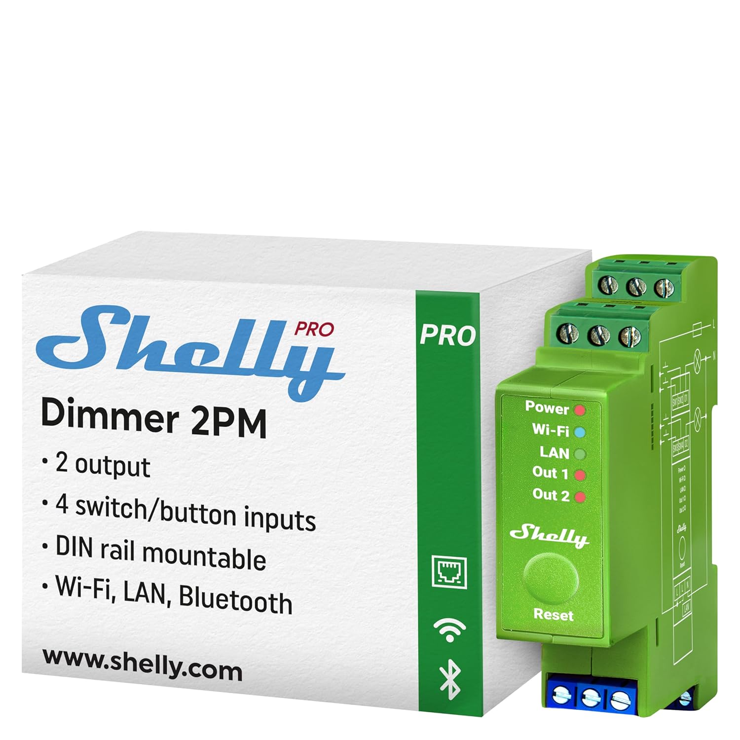 Shelly Pro Dimmer 2PM - SMARTBLU