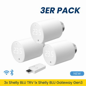 Shelly · Plug & Play "Blu TRV & Blu Gateway Gen3" 3er Set - SMARTBLU