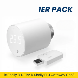 Shelly · Plug &amp; Play · "TRV" · Termostato per radiatore · WLAN · Batteria