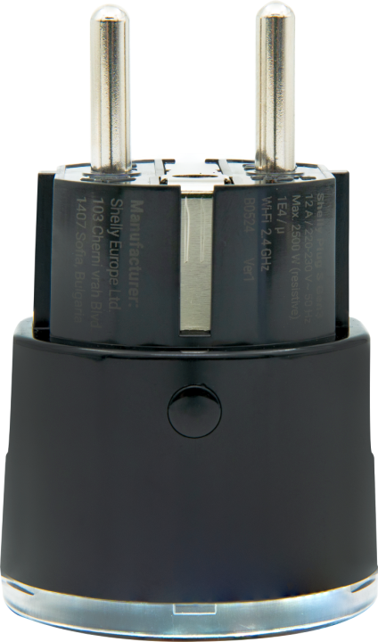 Shelly · Plug & Play "Plug S Gen3 Matter" Farbe Schwarz - SMARTBLU 