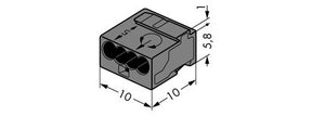 Wago Serie 243- 4-Leiter-Micro-Klemme (100 Stück) schwarz