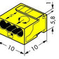 Wago Serie 243- 4-Leiter-Micro-Klemme (100 Stück) gelb