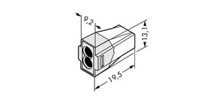 Wago Serie 773-602 - 2-Leiter-Klemme (100 Stück) braun-transparent, Deckel weiß