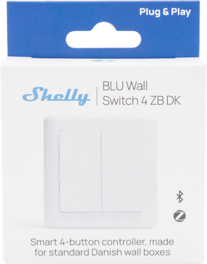 Shelly Blu Wall Switch 4 ZB DK Weiß