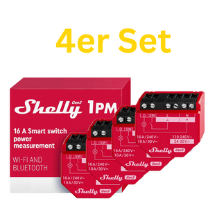 Shelly 1PM Gen3 4er Set