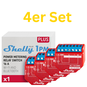 Shelly Plus 1PM 4er Set - SMARTBLU