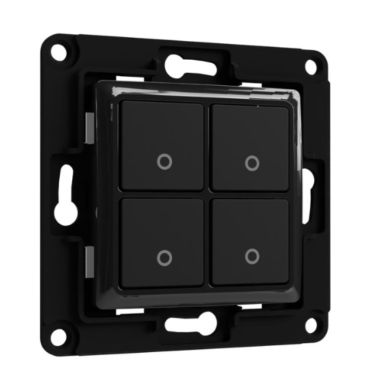 Shelly Wall Switch 4 Farbe Schwarz - SMARTBLU 